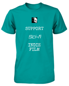 Bony Fiddle T-shirt - fundraising, support sci-fi indie film, green